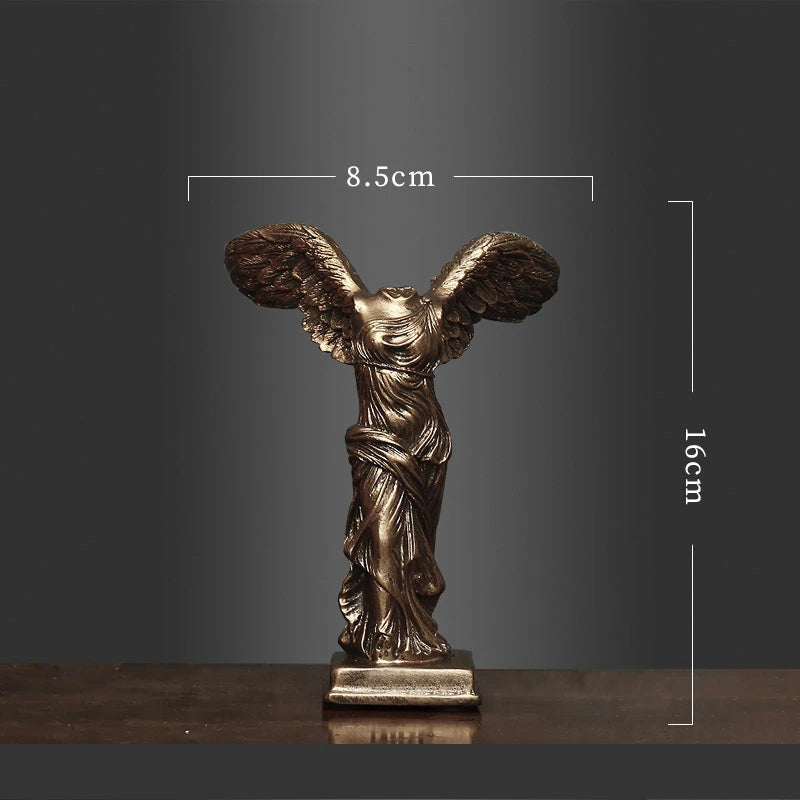 Winged Victory Goddess Retro Greek Statue Object Office Desk Decoration