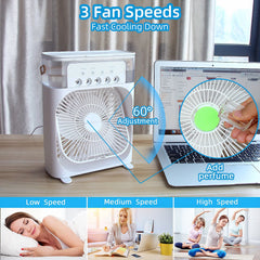 Spray Small Fan Five Hole Humidification Small Refrigeration Air Conditioner Mini Fan