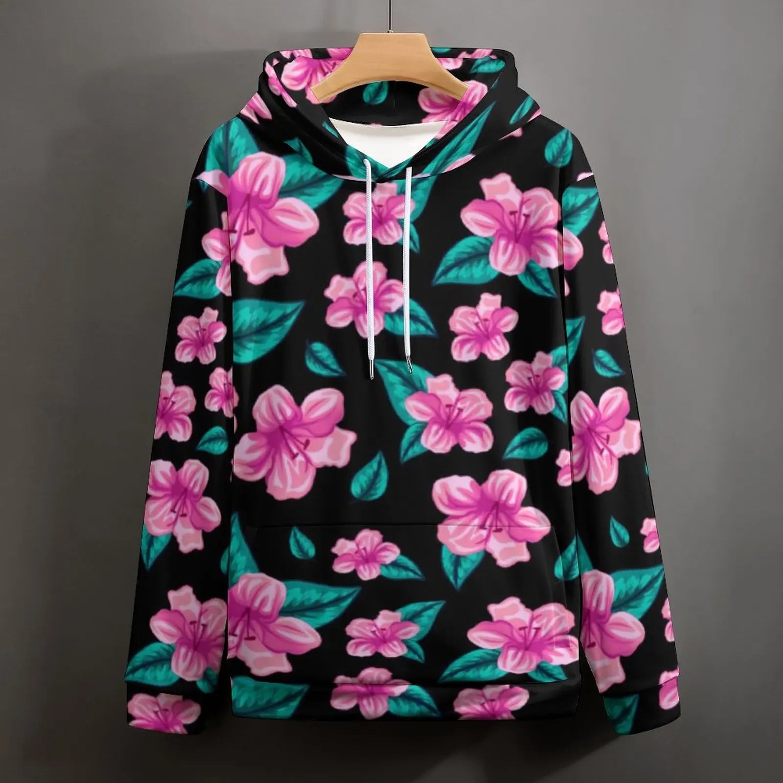 Hawaiian Hibiscus Flower Hoodies Tropical Floral Print Hip Hop Casual Hoodie