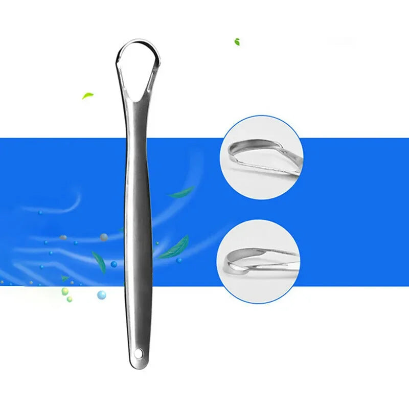 High Quality Stainless Steel Tongue Scraper Cleaner Fresh Breath Cleaning Coated Tongue Toothbrush Oral Hygiene Care Tools