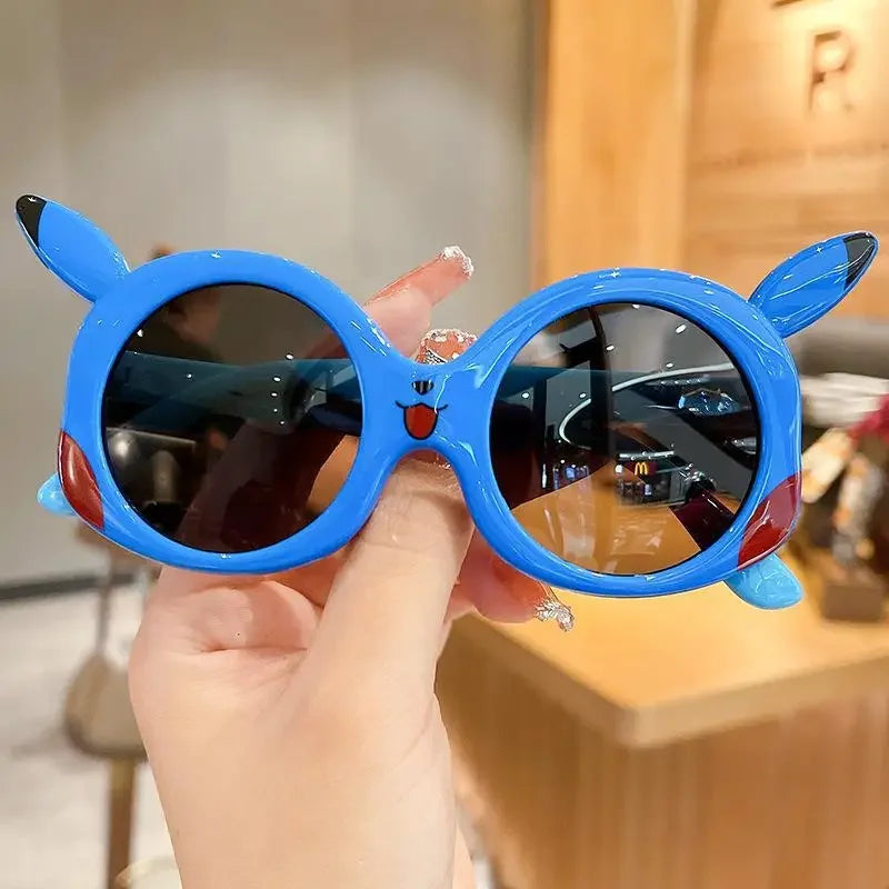 Pokemon Pikachu Sunglasses for Children Anime Cartoon Cute UV Blocking Glasses Boys Girls Beach Protective Sun Visors Kids Gifts