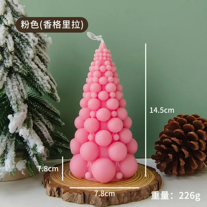 Bubble Ball Christmas Tree Aromatherapy Candle Ins Shooting Props Display Christmas Candle Holiday Decoration