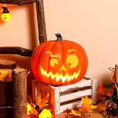 Led Halloween Pumpkin Lamp Spooky Hollowed Halloween Pumpkin Light Luminous Festive Pumpkin Shaped Lantern Home Decoration