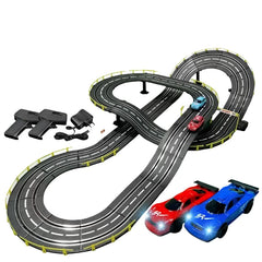 Electric Rail Car  Racing Track Toy Autorama Circuit Voiture Electric Railway Slot Race Double Remote Control Car Toy