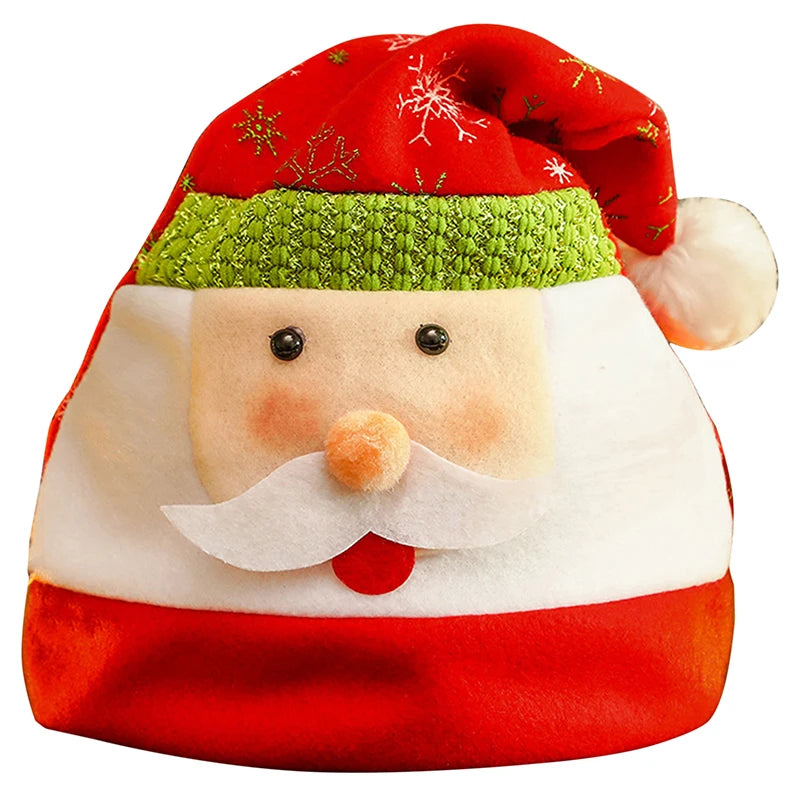 Christmas Hat New Year Cap Cute Cartoon Snowman ElK Hats For Children Adult Xmas Gift Decoration Performance Hats