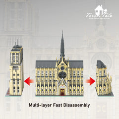 Notre Dame de Paris Building Blocks World Classic Architectural Model MOC Bricks Kits Difficult Assembly Toy