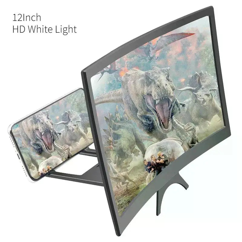 12/14 Inch 3D Cell Phone Screen Projector HD Expander Enlarge Curved Screen Magnifier Amplifier for Mobile