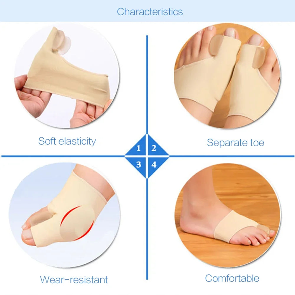 Toe Separator Hallux Valgus Bunion Corrector Hammer Toe Straightener 1Pair