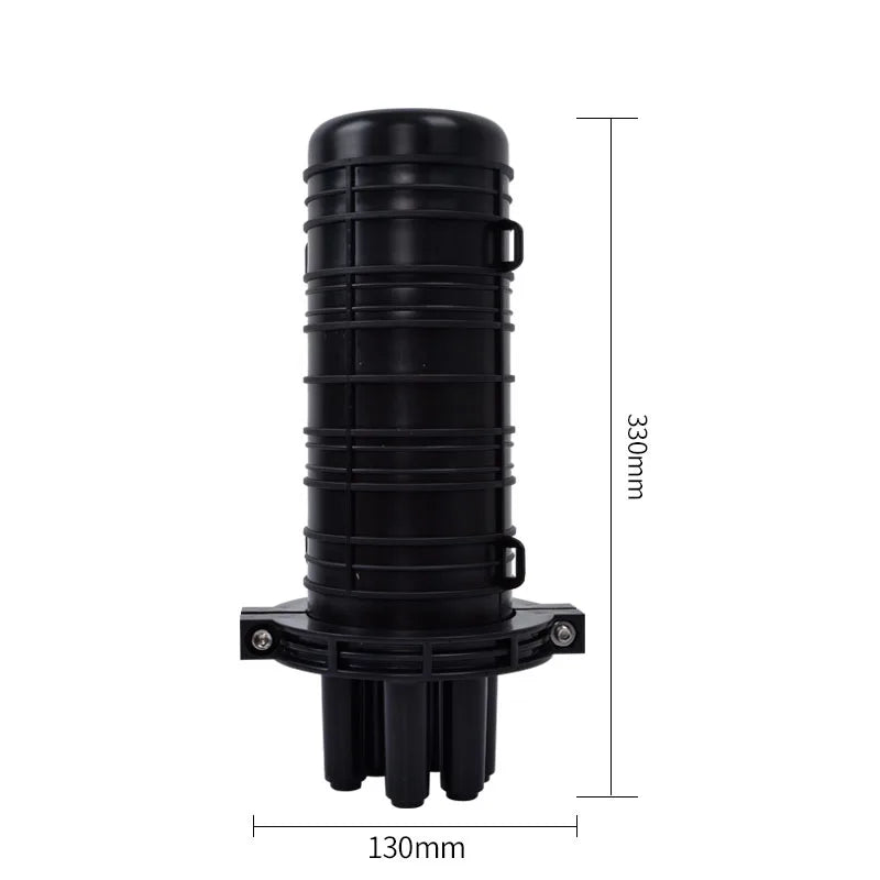 12/24 cores optical fiber joint box vertical cylindrical junction box waterproof fusion box 1/2 in 2 /5 out barrel type outdoor