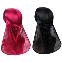 Elasticity Baotou Cap Hair Bands Simulation Silky Durag Long Tail Pirate Hat