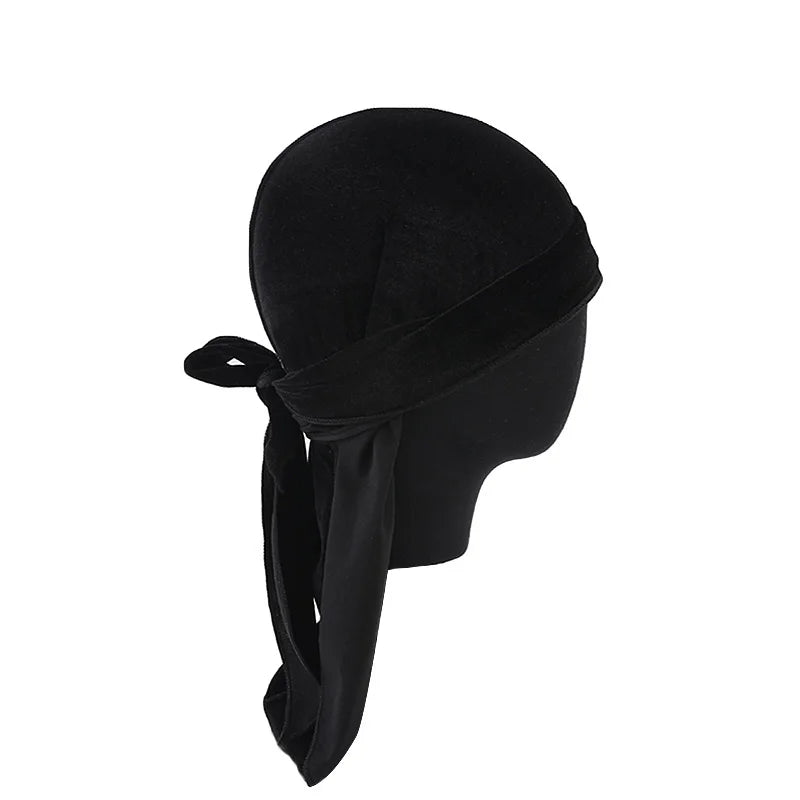 New Unisex Velvet Durags Bandana Turban Hat Men & Women