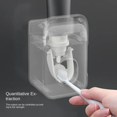 High Quality Automatic Toothpaste Dispenser Squeezer With Toothbrush Holder Wall Mounted Bathroom Accessories Sets