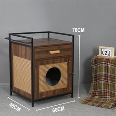 Factory Hoopet Pet New Inventions Solid Wood Nightstand Cat Bed House Furniture