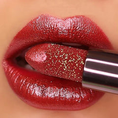 Glitter Diamonds Matte Lipstick Waterproof Long Last Color Rendering Non-stick Cup Nude Red Lipsticks