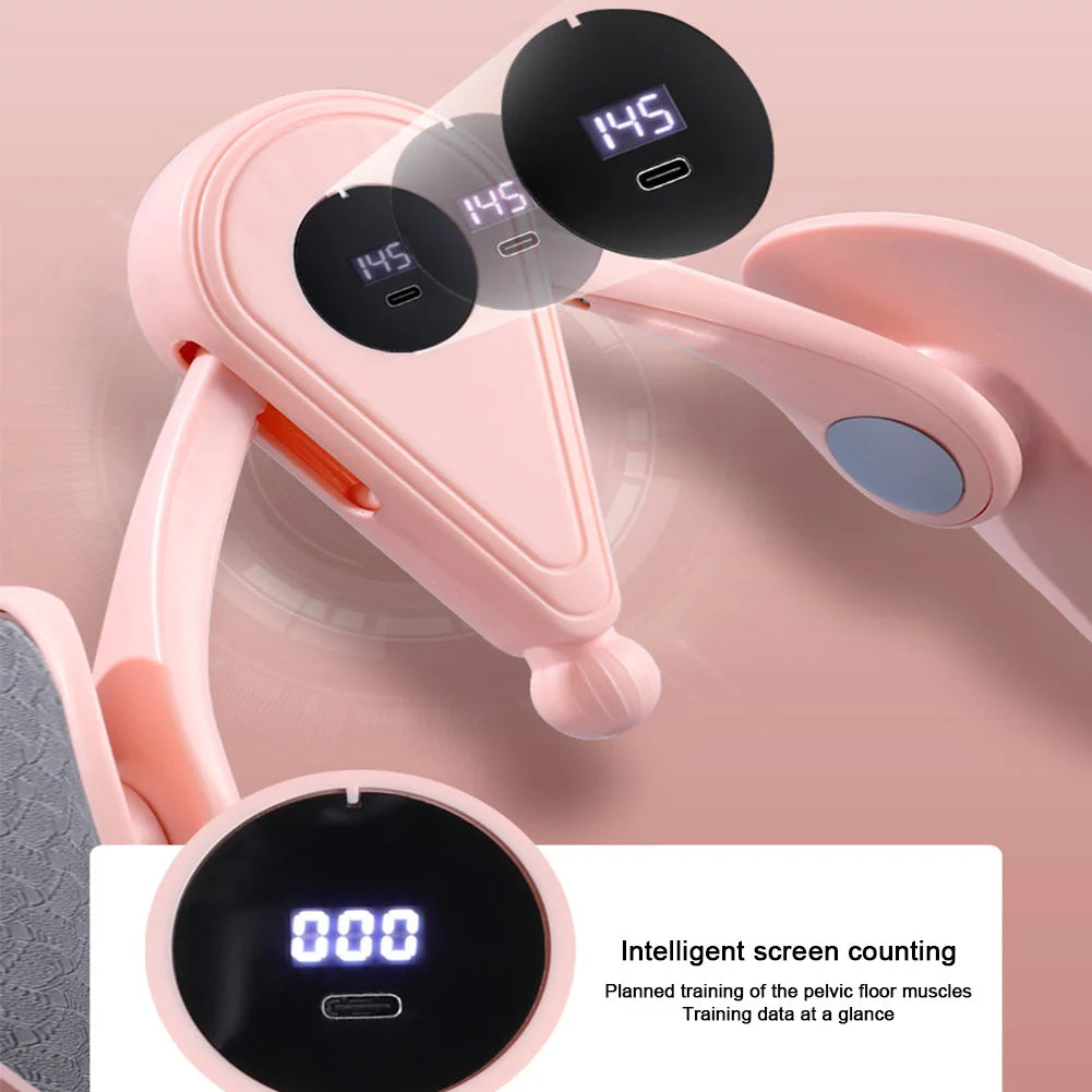 Digital Counter Hip Trainer Pelvic Floor Trainer Trimmer Inner Thigh Pelvic Floor Strengthening Device Rechargeable Leg Trainer