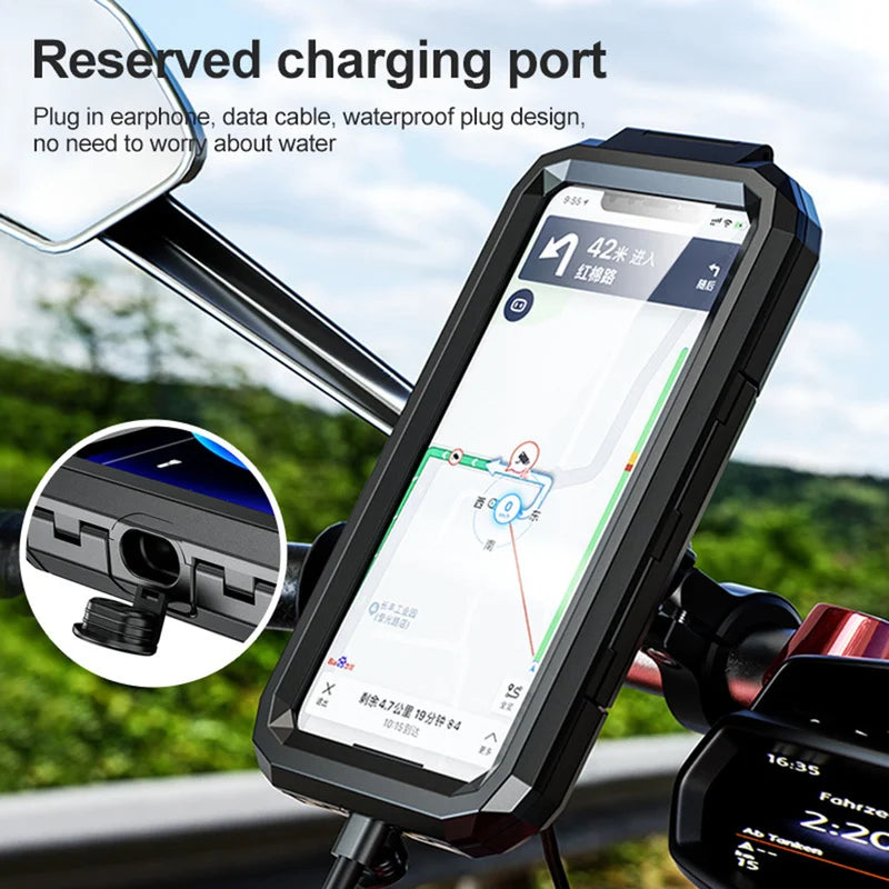 Motorcycle Wireless Charger Holder Type C QC3.0 Fast Charge Motorbike Phone Holder