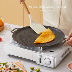 Grill Pan Thicken Non-stick Medical Stone Stainless Steel Double-ear Barbecue Plate