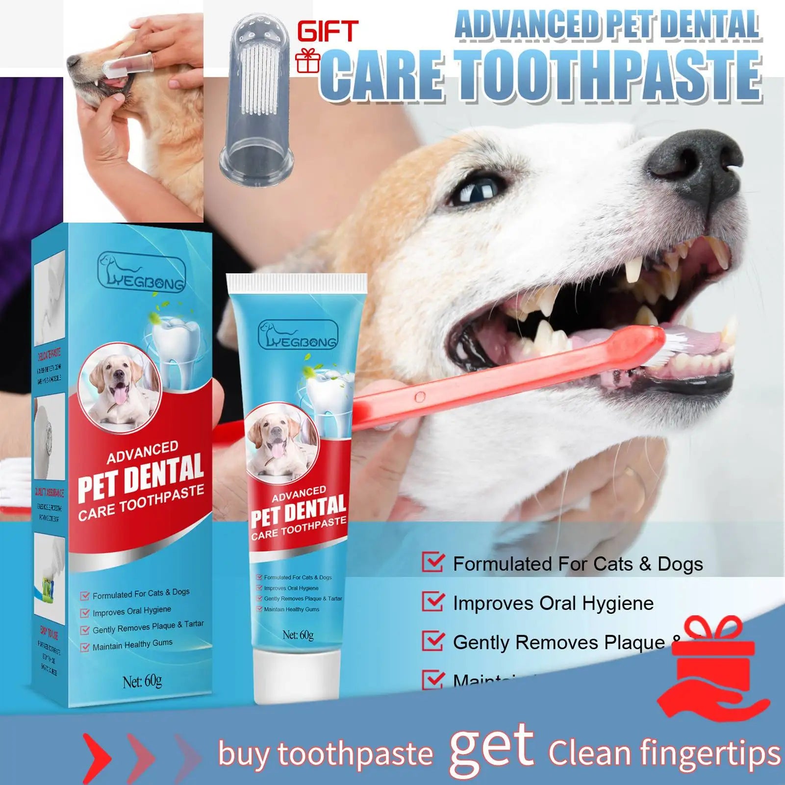 Pet Toothpaste Cat Dog Fresh Breath Toothpaste