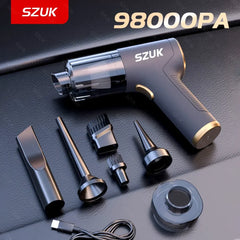 SZUK 98000PA Car Vacuum Cleaner Mini Powerful Portable Cleaning Machine Handheld for Car ner