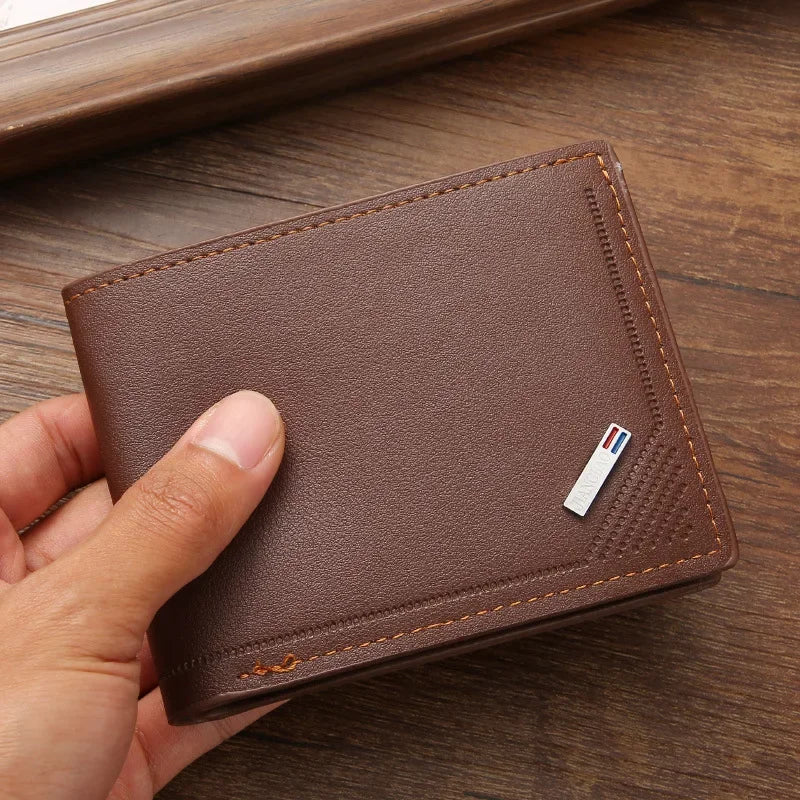 Thin Multi Card Large Capacity Horizontal Business Soft Leather Wallet for Men