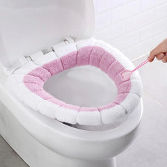 Bathroom Toilet Seat Cover Soft Warmer Washable Mat Cover Pad Cushion Seat Case Toilet Lid Cover