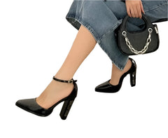 Retro Women Shoes Hollow Branded Pumps Chunky Sandals