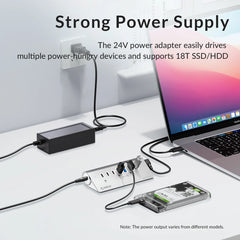 USB 3.2 HUB SuperSpeed Powered PD60W Charger Type C Splitter With Power Adapter for MacBook PC Accessories