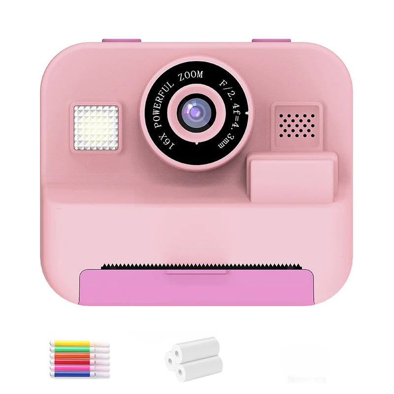 Educational Thermal Instant Print Camera With 32G Card, 1080P Children Mini Digital Video Camera