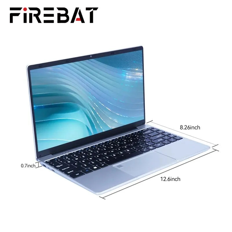 FIREBAT A14 Laptop Intel N5095 14.1 Inch 16GB LPDDR4 RAM 512GB 1TB SSD Lightweight Business Computer