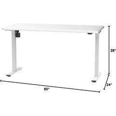 60" Large Height Adjustable, Electric Sit Stand Desk Home Office Table Computer Workstation