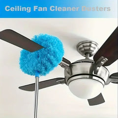 Ceiling Fan Cleaner with Extension Bar - Removable, Washable, Battery-Free Dust Brush