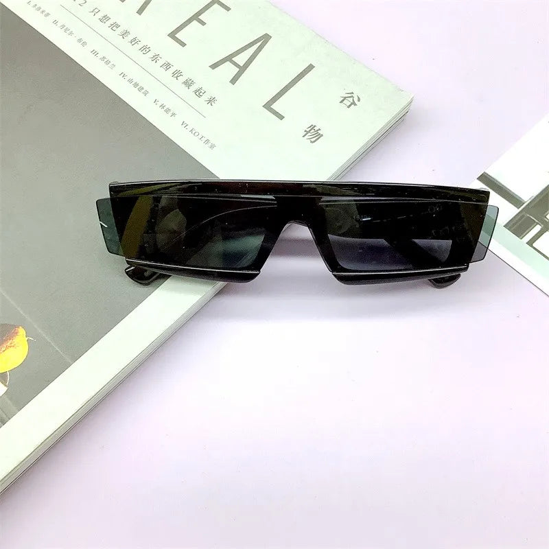 2023 Kids Fashion Sunglasses One-Piece Irregular Frame Sun Glasses Boys Girls Outdoor Traval Uv400 Protection Sunshade Goggles