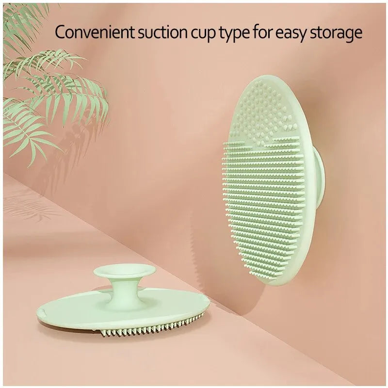 New Baby Shampoo Brush Silicone Hair Removal Massage Bath Sponge Baby Soft Hair Convenient Rubbing Tool