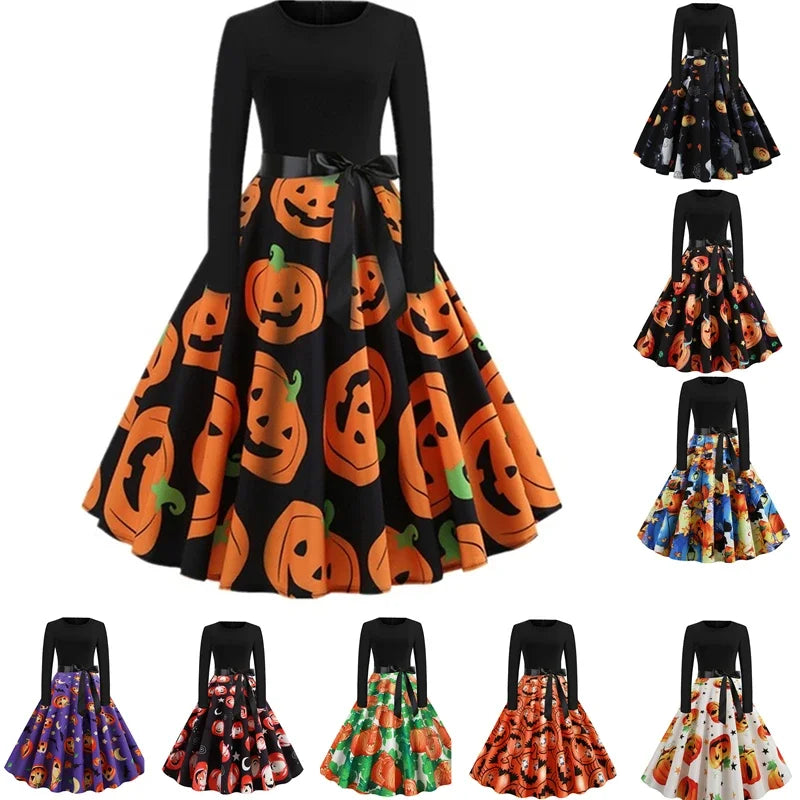 Halloween Cosplay Costume Props Fancy Pumpkin Women's Dress