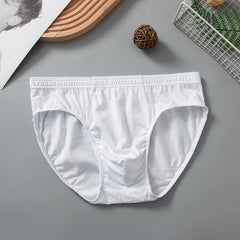 White triangle pants, men's underwear, pure cotton mid rise shorts