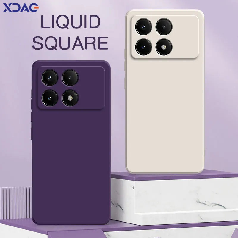 Original Square Liquid Silicone Case Cover for Xiaomi