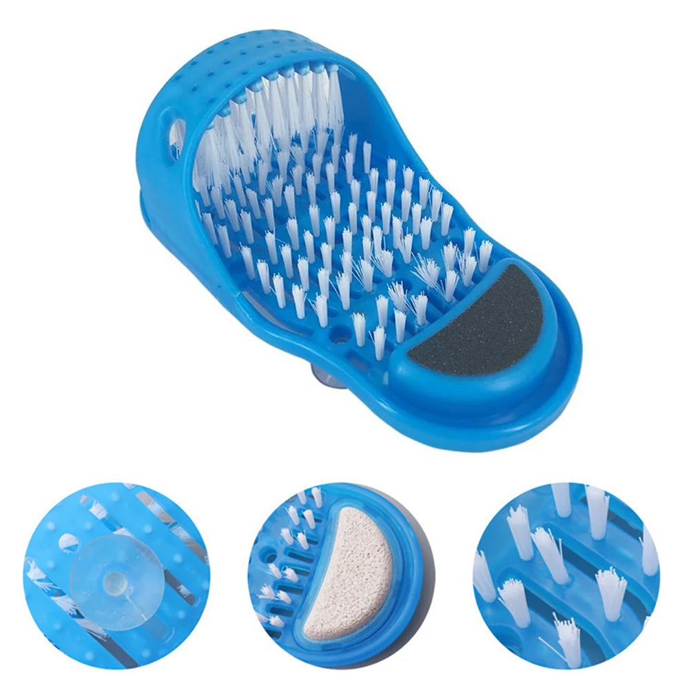 Shower Foot Scrubber Massager Cleaner Spa Exfoliating Washer Wash Slipper Tools