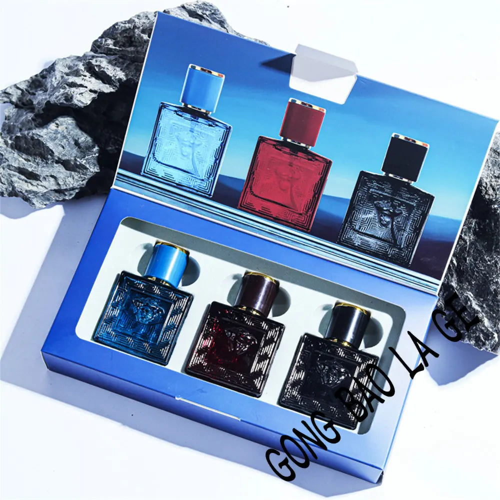 Men Perfume Gift Box 3pcs Set Charming Man Colognes Lasting Fragrance Attracting Women Perfumes