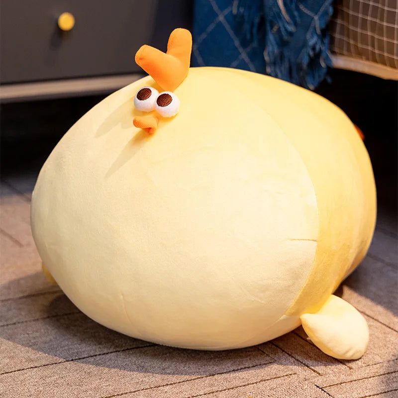 NEW Kawaii Chubby Chicken Plush Toy Soft Plush Stuffed Animal Yellow Chicken Pillow