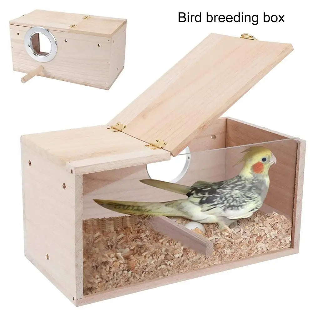 Bird House Nest Easy to Clean Parrot House Smooth Edges Parakeet Nesting Box Bird Supplies