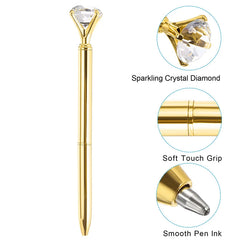 Diamond Ballpoint Pens Gold Large Crystal Pens