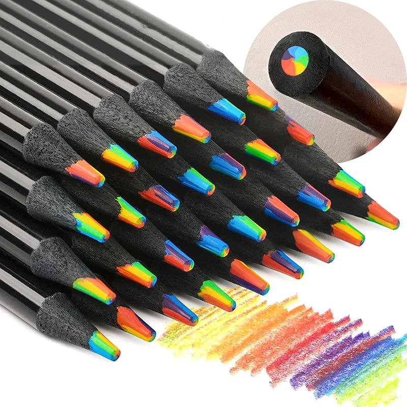 Random Colors Gradient Rainbow Pencils Jumbo-Colored Pencils Multicolored Pencils