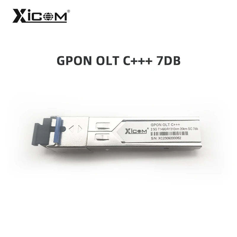 2.5Gbps/1.25Gbps SFP Mpdule GPON OLT C+++ 7/8/9dBm SC UPC Optical PON Module 1490/1310nm Max Distance 20kmTransceiver Module