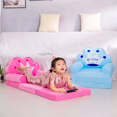 Kids Couch Children Sofa Cute Cartoon Lazy Folding Small Sofas Bed Girl Princess Baby Toddler