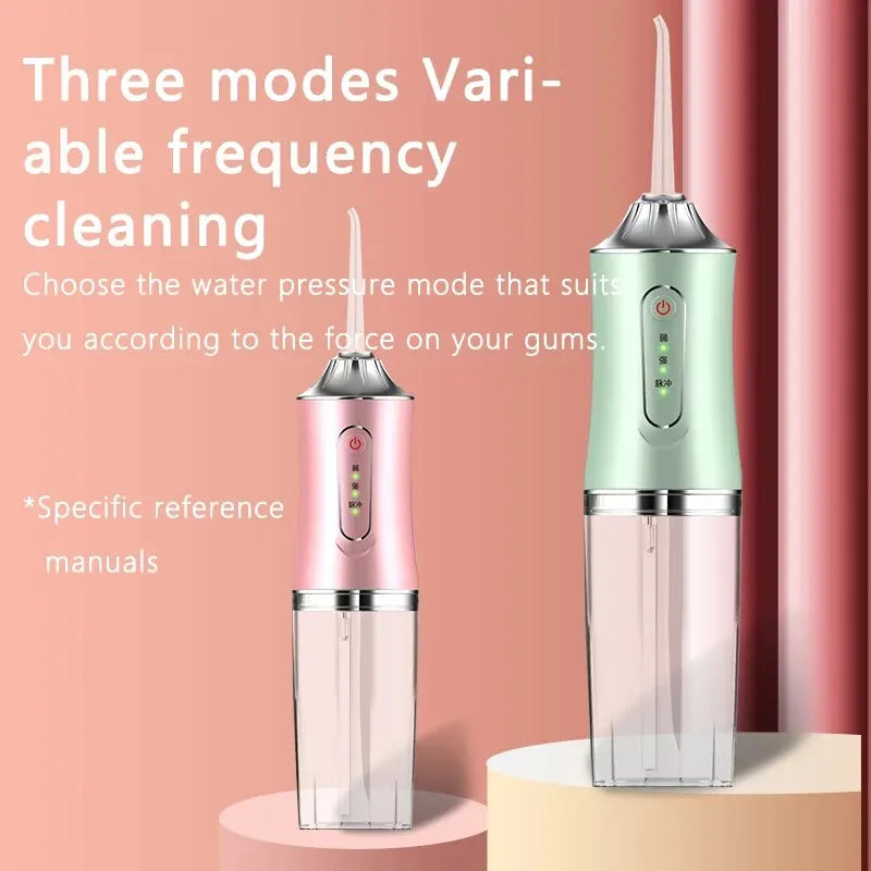 Rechargeable Water Dental Flosser Teeth Pick: Portable Cordless Oral Irrigator Travel Cleaner