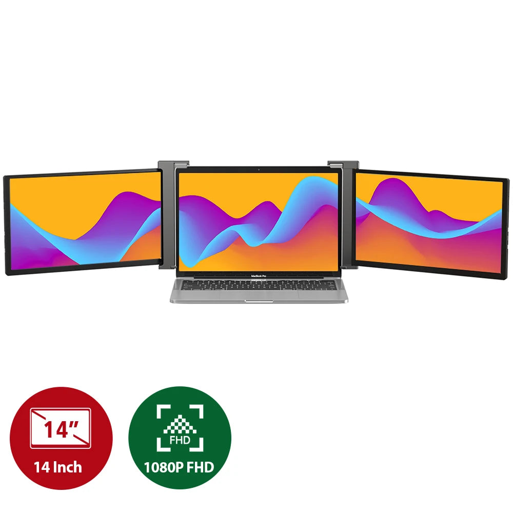 Portable Monitor For Laptop Full HD IPS 1080P Display Extender Dual Screen For 13"-16.5" Laptops