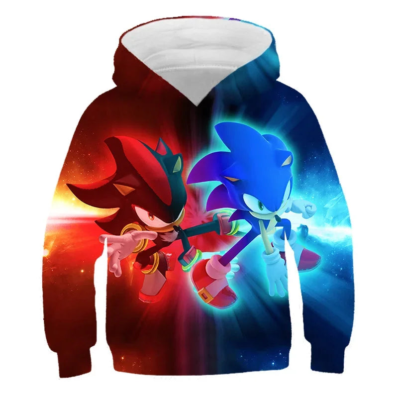 Children's Clothes Sonic Hoodie For Kids Boys and Girls 3D Printing Sweatshirt Loose Long Sleeve Spring Autumn Sonic Pullover