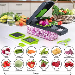 Kitchen Vegetable Chopper Multifunctional Onion Potato Carrot Shredder Fruit Slicer 14/16 in 1