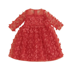 Kid Baby Girl Butterfly Tulle Dress Valentine s Day Short Sleeve 3D Sweet Princess Dress Party Spring Summer Dress