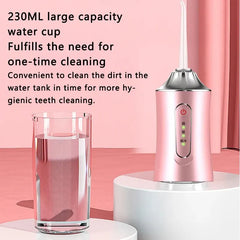 Rechargeable Water Dental Flosser Teeth Pick: Portable Cordless Oral Irrigator Travel Cleaner
